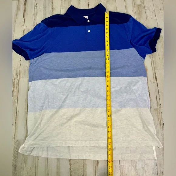 Brooks Brothers Supima Cotton Original Fit Polo Shirt XXL Pastel Striped Blue - Picture 5 of 10